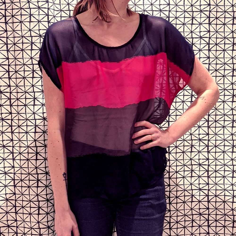 Sheer Striped Top | (Lumiere) M